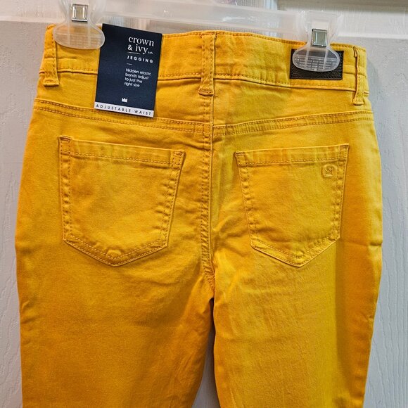 ** HOST PICK ** - Girl's Crown & Ivy Yellow Gold Pants - Size 8 - Picture 7 of 14